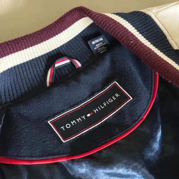 Tommy Hilfiger Navy and White Varsity Jacket Size M - Picture 4 of 8